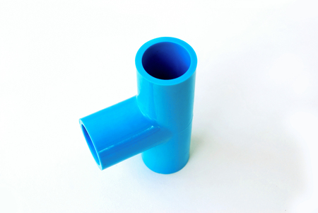 Plumbing joints white background,Three-way joints.