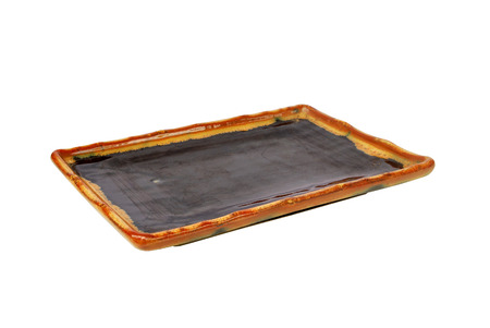 Ceramic plate on white background.With Clipping Path.