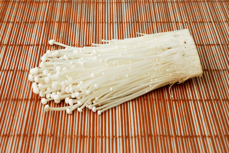 Needle mushroom on white background.With Clipping Path.