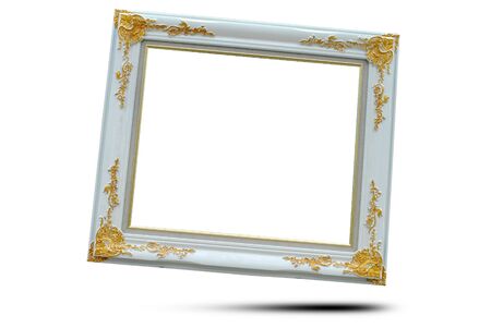 Gold frame louis isolated on white background.