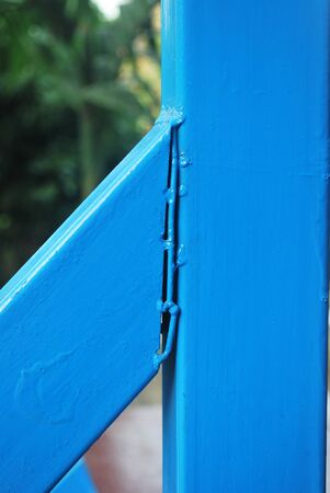 Welding of structural steel houses, painted rustproof.の写真素材