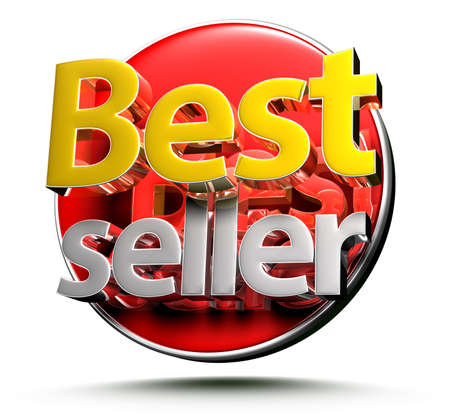 3D illustration Best seller isolated on a white background.の写真素材
