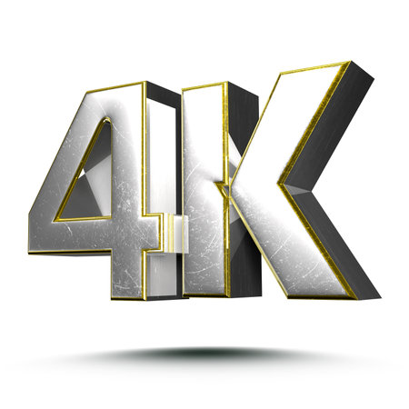 4k stainless steel 3D illustration on white background with clipping path.の写真素材