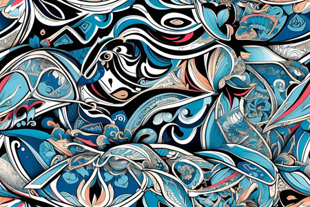 Seamless Patterns Amazing Wire Art. Advertising signs. Product design. Product sales. Product codeの素材