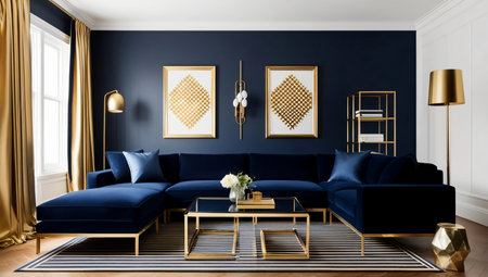 A spacious contemporary living room with an open-concept layout, this is just a model to help you decide on your future living room design.の素材