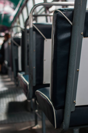 Empty chair on the busの写真素材