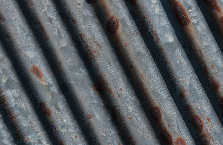Prong beeline galvanized iron with rush abstract walllpaperの写真素材