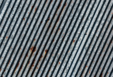 Prong beeline galvanized iron with rush abstract walllpaperの写真素材