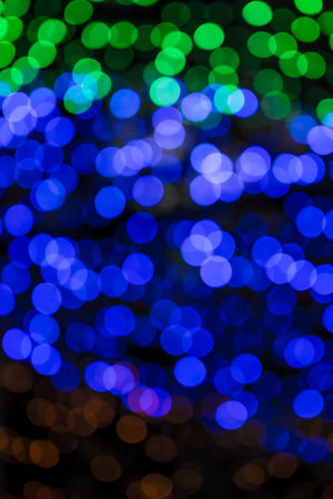 Colorful light blurred bokehの写真素材