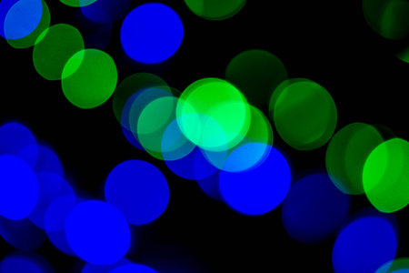 Colorful light blurred bokehの写真素材