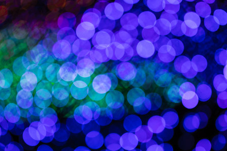 Colorful light blurred bokehの写真素材