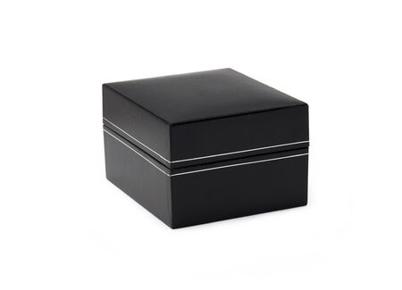 Close up of small black box の写真素材