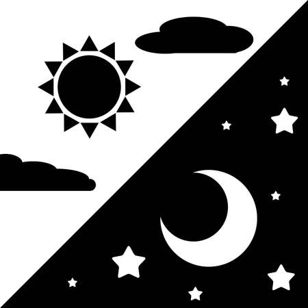 day and night sign symbolの写真素材