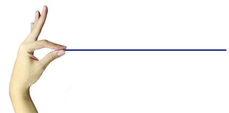 man hand with line