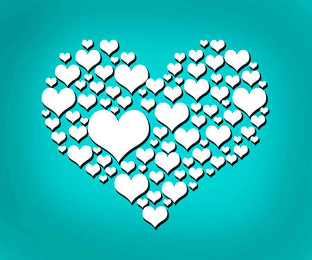 The heart love symbol isolated