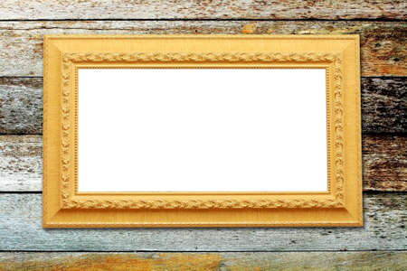 The photo frame on wood background