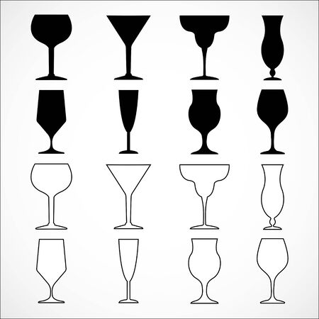 The vector glass wine isolated on whiteのイラスト素材