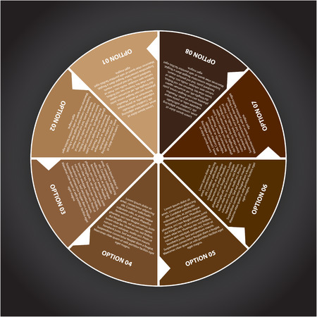 The Vector Infographic Circle Graph for Design and Creative Workのイラスト素材