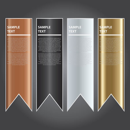 The Vector Illustration, Modern Metal Flag Banner for Design and Creative Workのイラスト素材