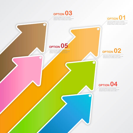 The Arrow Infographic, Vector Workのイラスト素材