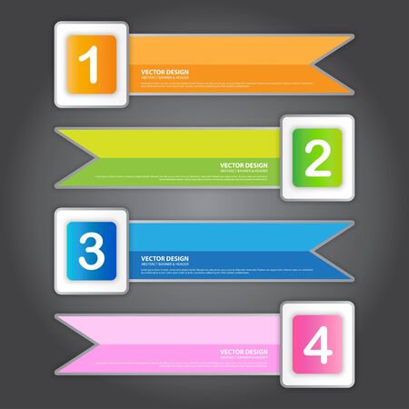 The Abstract Ribbon Banner, Vector Workのイラスト素材