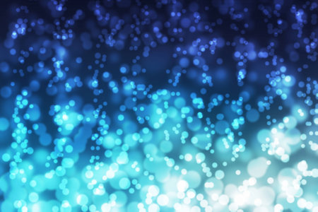 The blue tone defocused bokeh backgroundの写真素材
