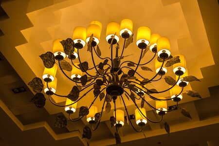 elegant crystal chandelierの写真素材