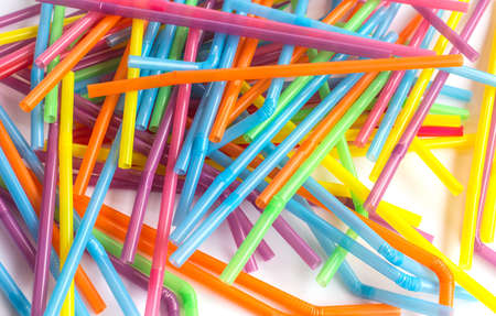 Drinking straw colorful abstract background