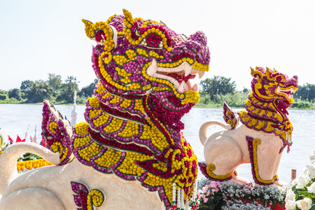 CHIANGRAI - DECEMBER 29 Chiangrai ASEAN Flowers Festival 2013 is one of the biggest flower festival in Thailand  December 29 ,2013 in Chiangrai , Thailandのeditorial素材