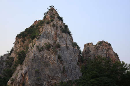 Mountains in Khao Ngu National Parkの写真素材