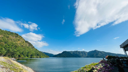 Lake in Khun Dan Prakarnchon Dam Nakhon Nayok Provinceの写真素材