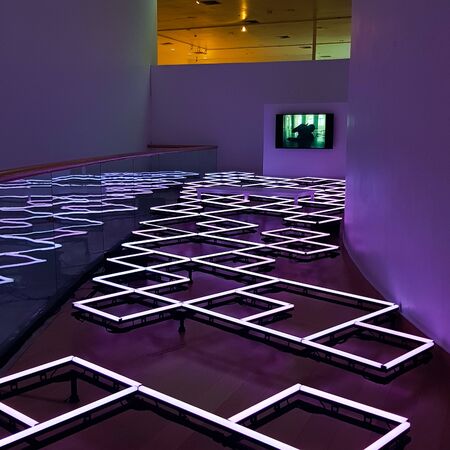 LED lights as an art piece in the museum.の写真素材