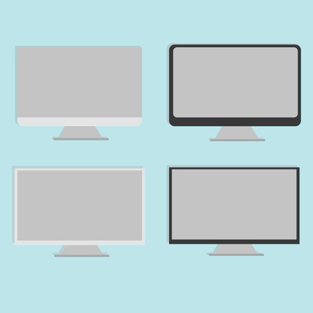 PC Monitor Screen Vectorのイラスト素材
