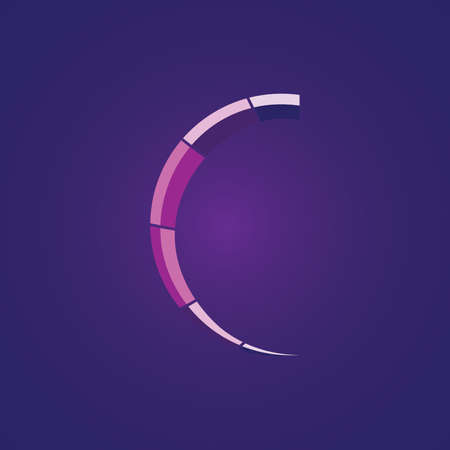 Stylized C letter, C Alphabet, C