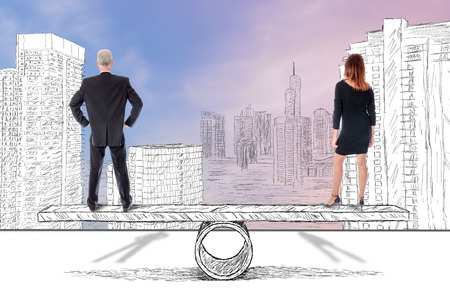 Equality woman man conceptの写真素材