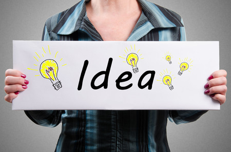 Businesswoman having an ideaの写真素材