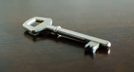 Key on a table, closeupの写真素材
