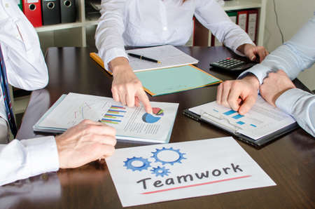 Business people working as a team