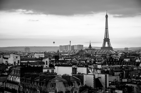 View of Paris black and whiteの写真素材
