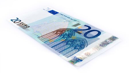 Twenty euro banknote, isolated on white