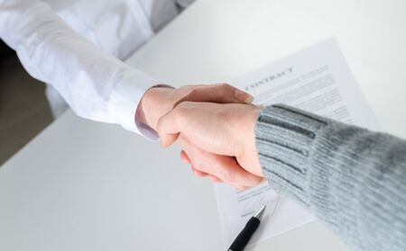 Handshake after contract signingの写真素材