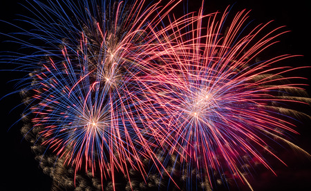 Beautiful fireworks showの写真素材