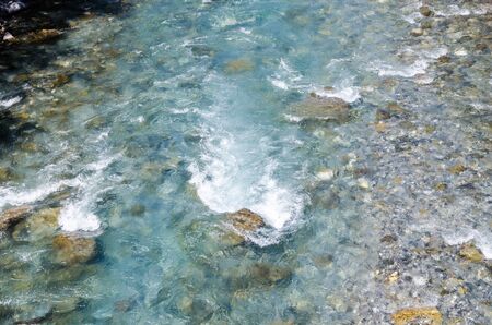 Top view of streaming riverの写真素材