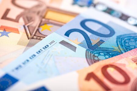 Background of euro banknotes