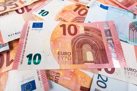 Background of euro banknotes