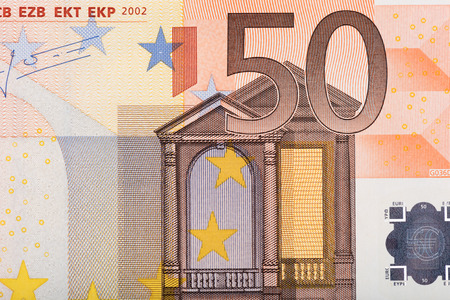 Background of fifty euro banknote