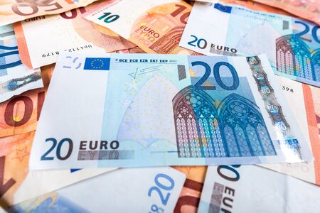 Background of euro banknotes