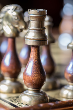 Chess rook, closeupの写真素材