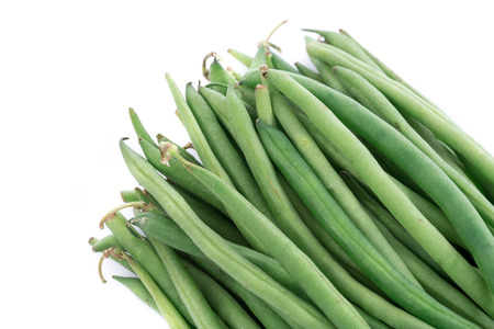 Fresh green beans, isolated on white