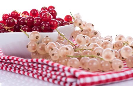 Fresh red and white currants, closeupの写真素材